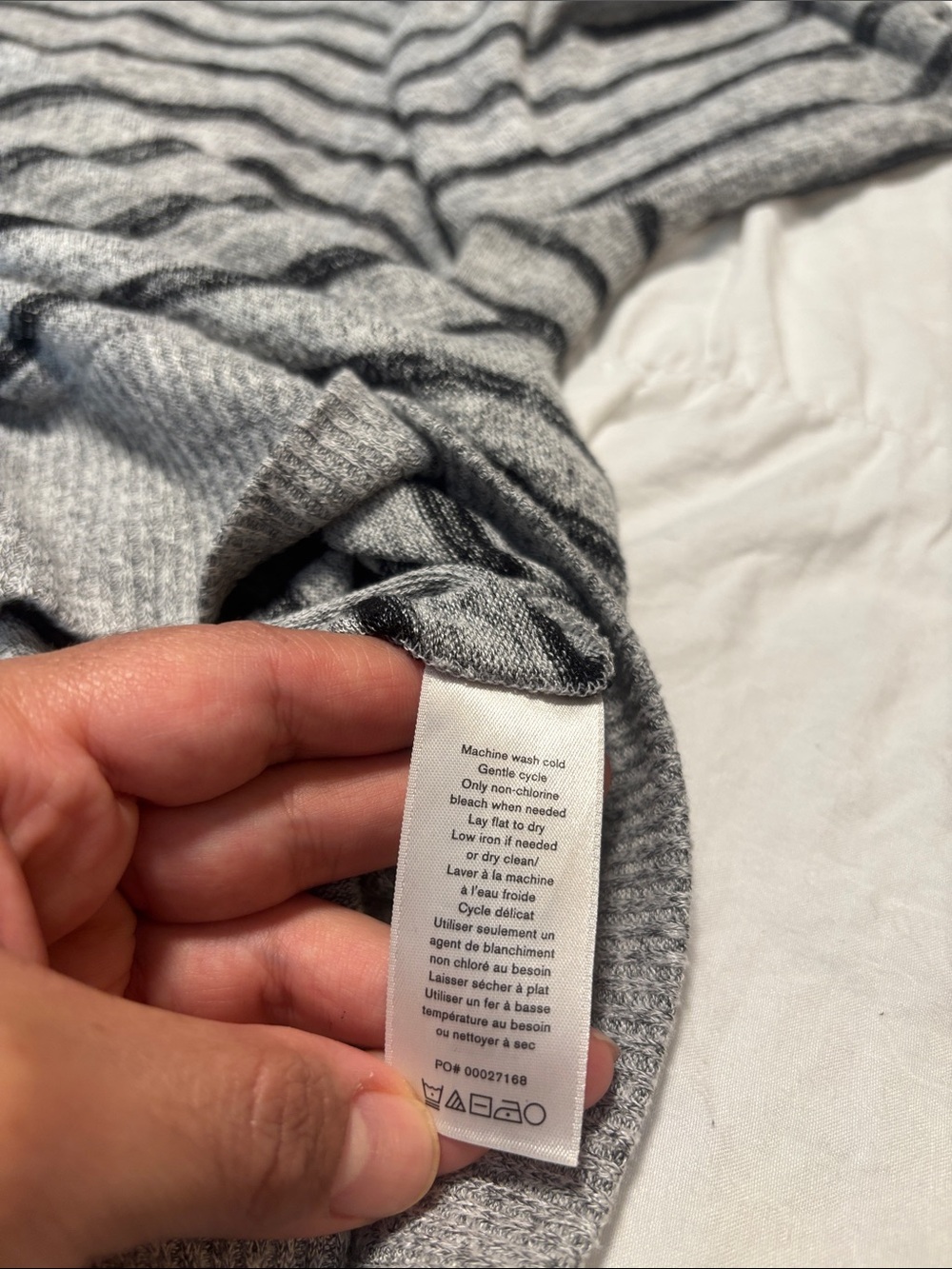 rag & bone Gray Striped Crewneck Sweater - Picture 7 of 7
